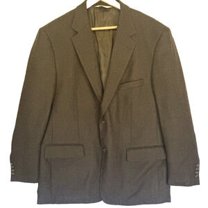 Pronto Uomo Men Sport Blazer 44R Tweed 100% Lambs Wool Charcoal Jacket Coat Suit